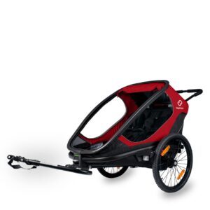 Hamax Outback Kinderanhänger - 2 Kinder - rot schwarz