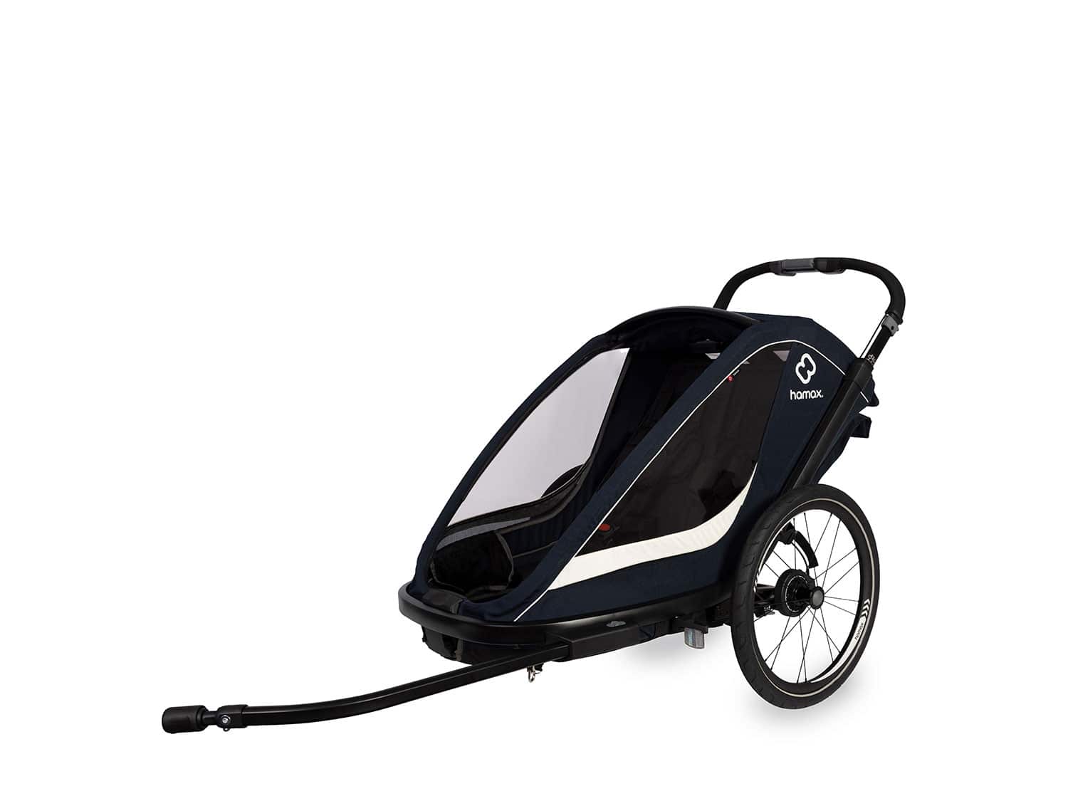 Hamax Breeze Kinderanhänger - 2 Kinder - navy cream