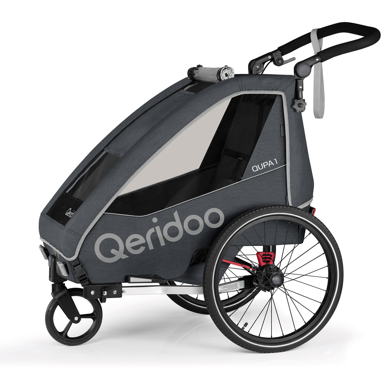 Qeridoo Qupa1 Kinderfahrradanhänger – Grey