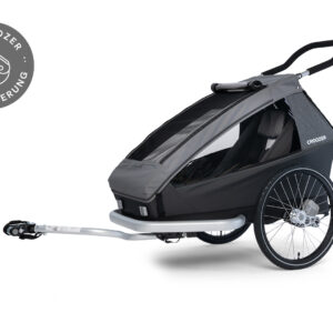 Croozer Kid Keeke 1 Kinderanhänger inkl. Jogger-Set - mountain grey