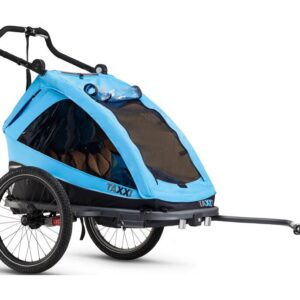 TAXXI ELITE Kinderanhänger for two - Blau | cyan