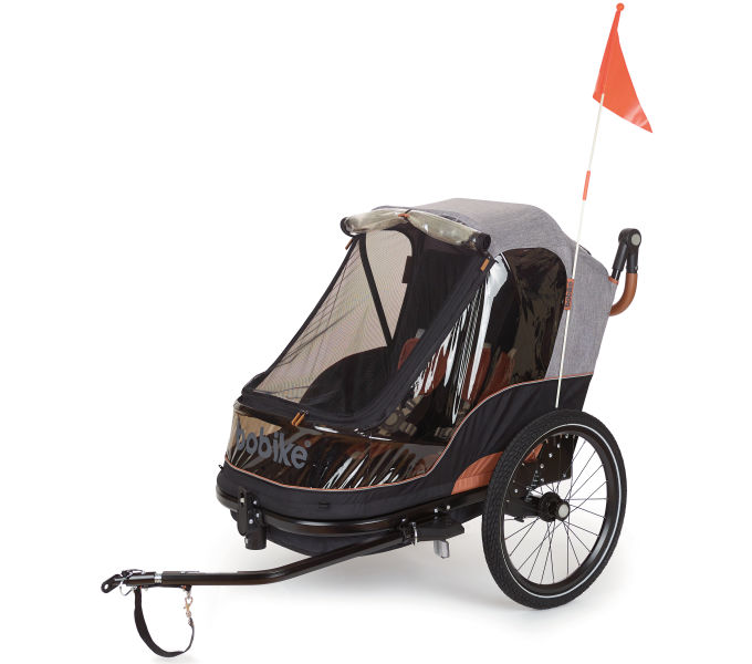 Kinderanhänger Trailer Moobe Grey Bobike